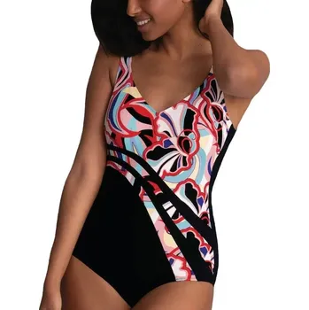 Dámské plavky Jednodílné plavky 7347 M2 černo-červené -Anita 38C