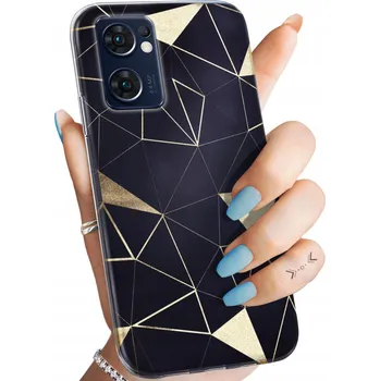 Pouzdro na mobilní telefon Zadní Kryt Hello Case pro Oppo Reno7 5G zlatá