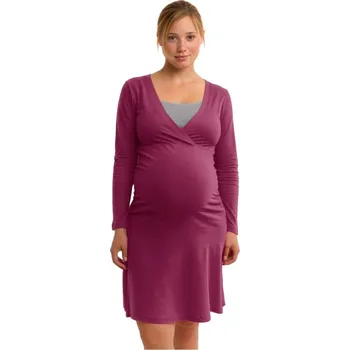 Dámská noční košile Jožánek Kojící noční košile Eva, dlouhý rukáv, různé barvy Barva: tmavě modrá (jeans), Velikost: L/XL