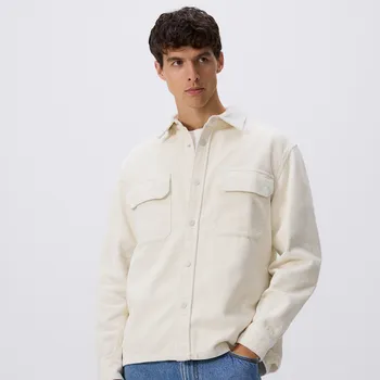 Pánská košile Reserved - Manšestrová košile comfort fit - krémová - 058DO-01X - 058DO-01X-L