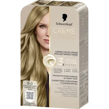 Schwarzkopf Creme Supreme 60 ml, 8-0 přirozená světlá blond