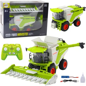 RC model auta Kombajn na dálkové ovládání s hlavicí na kukuřici RC 2v1 efekt páry