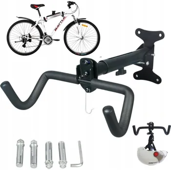 Věšák Nástěnný držák na kolo Heckermann, nosnost 80 kg, černý