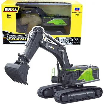 autíčko Pásový bagr kovový model 1:50 – pohyblivé díly | Huina