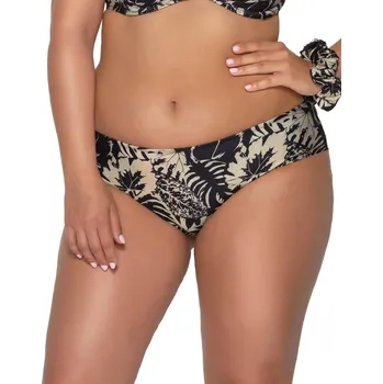 Dámské plavky Dámské plavkové kalhotky brazilky SF 185/5/B Mocca s černou - Ava béžová s černou 3XL