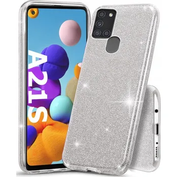 Pouzdro na mobilní telefon Zadní Kryt Hero Case pro Samsung Galaxy A21s stříbrný