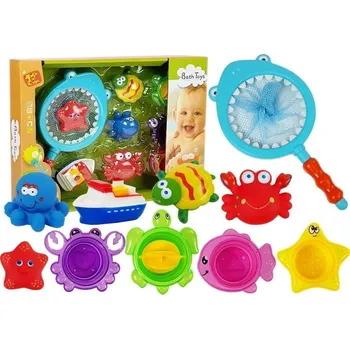 Hračky do vany síťka podběrák mořská zvířátka želvička