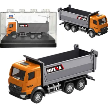 autíčko Kovový model sklápěče 1:80 – sběratelský Huina | oranžový