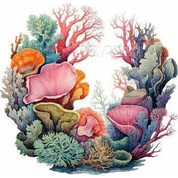 Nášivka Nažehlovačka Korály - 20 x 19 cm