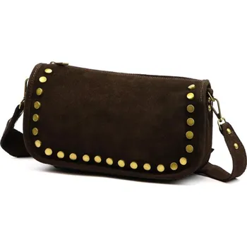 Kabelka Kožená kabelka Luka 25-087 - tmavě hnědá