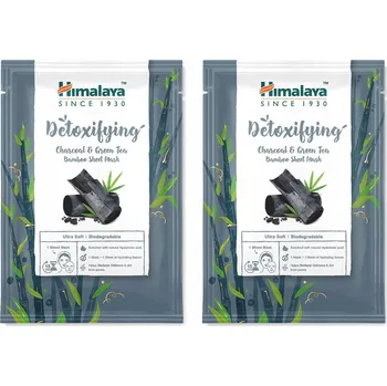 Pleťová maska Pleťová maska na textilní bázi s aktivním uhlím a zelený čaj, 2 ks