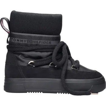 Dámská zimní obuv Tommy Hilfiger TOMMYTECH LOGOTAPE SNOWBOOT WARM Černá