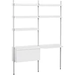 Policový systém Hay Pier System 12 bílé police hliníkový profil 162x46,5 v.209