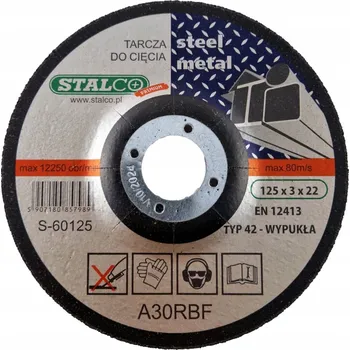 Řezný kotouč VYPUKLÝ KOTOUČ NA ŘEZÁNÍ KOVU 125x3,0x22 STALCO
