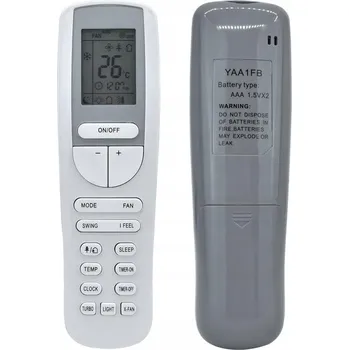 Zabezpečení domácnosti Dálkový Ovladač TechTell YAA1FB YAA1FBF pro Gree Sinclair šedý