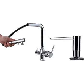 Vodovodní baterie Kuchyňská stojánková baterie CHDE New Design stříbrná