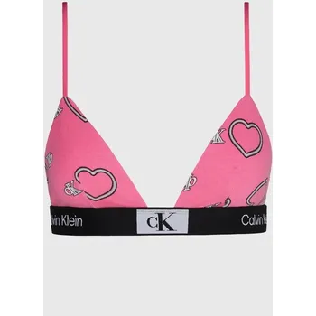 Podprsenka Dámské podprsenka 000QF7478E KCC růžová se srdíčky - Calvin Klein L