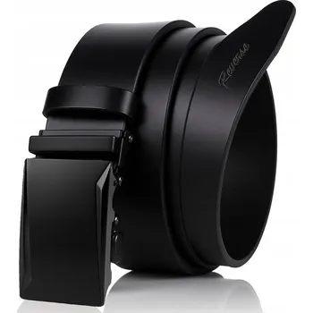 Opasek Pánský kožený Pásek AUTOMATIC, elegantní opasek ke kalhotám , černý, 140 Cm