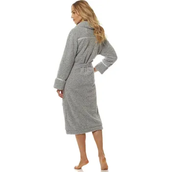 Dámské šaty Dlouhý dámský župan 2084 Satyn - L&L smetanová L