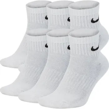 Pánské termoprádlo Kotníkové ponožky Nike Everyday Cushion 6Pak SX7669-100 S ( 34 - 38 )