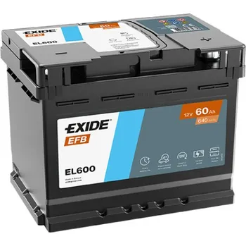 Autobaterie EXIDE Start-Stop EFB 12V 60Ah 640A 242x175x190