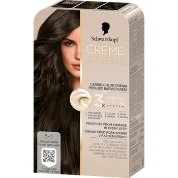 Schwarzkopf Creme Supreme 60 ml, 5-1 chladná světlá hnědá