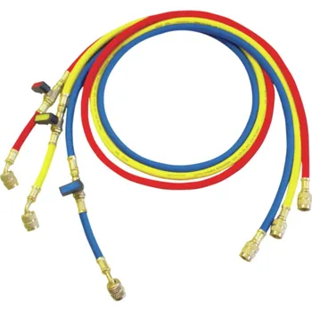 ROTHENBERGER Sada 3 tlakových hadic s kul. kohoutem, 1,5m, 5/16" SAE, R410A, R32