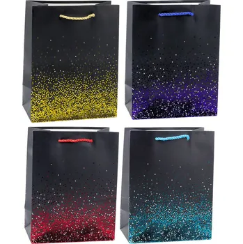 Dárková taška Dárková taška třpytivá s puntíky – 23x18x10,5 cm