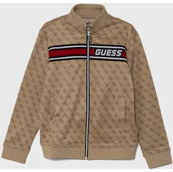 Chlapecká mikina Dětská mikina Guess béžová barva, vzorovaná, L4YQ24 FL04Q L4YQ24.FL04Q.9BYH 08X, vel. 136-146