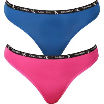 Kalhotky Dámská tanga Micro 1996 2Pack QD5035E-C0Z - Calvin Klein L