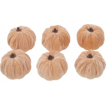 6X BÉŽOVÁ DÝNĚ SAMETOVÁ PODZIMNÍ DEKORACE