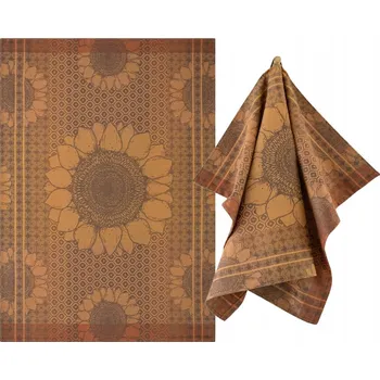 Utěrka Bavlněná kuchyňská utěrka ZWOLTEX SUNFLOWERS oranžová 240g 50x70cm