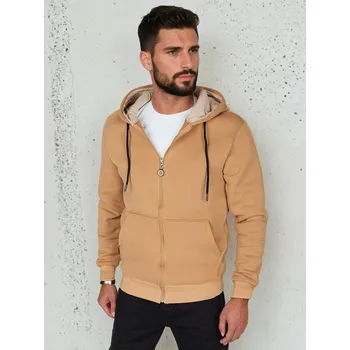 Pánská mikina Pánská mikina s kapucí Dstreet BX5864 Barva: Hnědá, Velikost: XXL