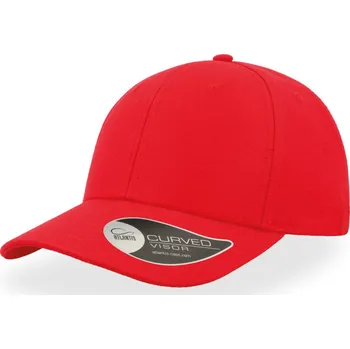Pracovní přilba Atlantis Headwear Kšiltovka Jolly, 6 panelová, baseballová COT33017300499-red Červená UNI