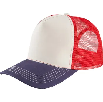 Pracovní přilba SOL's Collection Kšiltovka Blink, Trucker, 5 panelová COT254451aol99-off white/f UNI Bílá off/navy french/červená bright