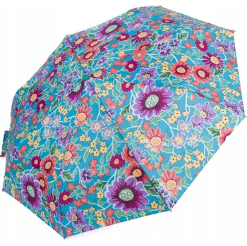 Deštník Skládací automatický deštník XL dámský deštník obal Květiny Barevný