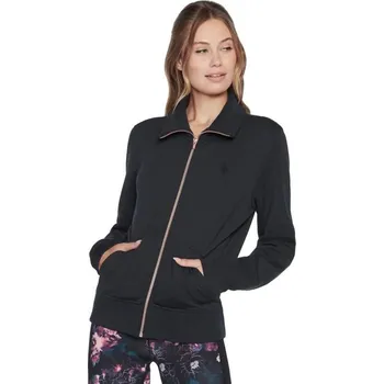 Pánská mikina Skechers Mikina bez kapuce Skechcloud Jacket WJA288-BLK Black L M