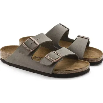 Dámské tenisky Dámské/ pánské žabky Birkenstock Arizona Birko-Flor Nubuck Stone regular wide grey (0151211) 47