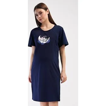 Dámské noční prádlo Dámská noční košile mateřská Vienetta Secret Sweet dreams světle šedá L