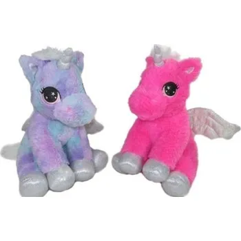 plyšák PLYŠÁK JEDNOROŽEC 30 CM SEDÍCÍ S KŘÍDLY