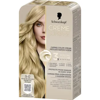 Schwarzkopf Creme Supreme 60 ml, 9-0 přirozená velmi světlá blond