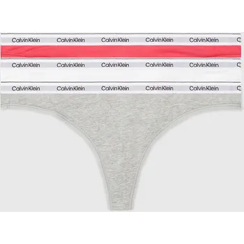 Dámské spodní prádlo Dámská tanga 3Pack 000QD5209E NP4 vícebarevné - Calvin Klein L