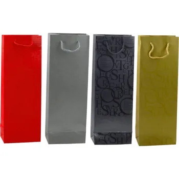 Dárková taška Dárková taška na láhev 35x12x9 cm – elegantní papírová