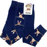 Dětské bavlněné legíny TREPON UŠÁK Tmavě modrá 80-86