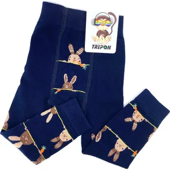 Dětské bavlněné legíny TREPON UŠÁK Tmavě modrá 80-86