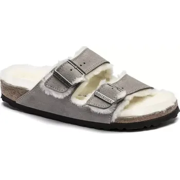 Dámské tenisky Birkenstock women's/men's insulated flip-flops Arizona Shearling Stone Coin suede with sheep's wool narrow narrow (1017403) dámské 36
