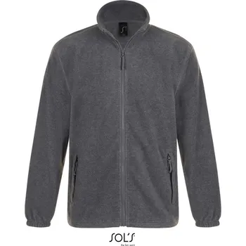 pracovní mikina SOL's Collection Mikina North na zip, fleecová COT25550007704-grey melang XL Melír šedá