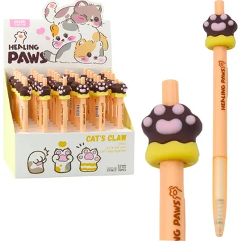 Gelové pero s kočičí tlapkou – 15cm 0,5mm modrý inkoust