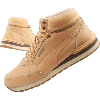 Pánské tenisky Puma ST Runner v4 Mid sportovní obuv pánské kotníkové tenisky hnědé barvy 44