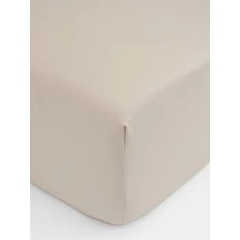 Prostěradlo Saténové prostěradlo Diana 120 × 200 cm - přírodní